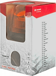 Pièces agricoles - Eclairage - Gyrophare LED, 24W, 12-24V, ambre, montage sur poteau flexible, Ø 128mm x215mm, Kramp