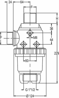 Pièces agricoles - Pièce Pulvérisateur - Filtre d'aspiration 1 1/2"M 150 l/min 50 mailles