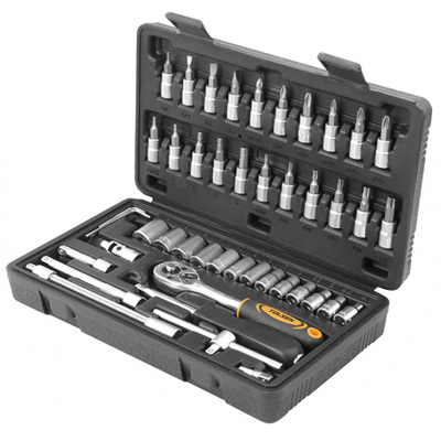 Outillage a main - Clés - COFFRET CLIQUET 1/4 46 PIECES TOLSEN (15138)