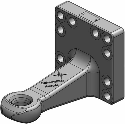 Pièces agricoles - Tracteur pièce adaptable - Oeillet de remorquage diamètre 40mm 160x160 déporté avec douille DIN 11026