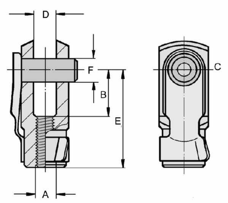 Pièces agricoles - Pièce pneumatique - Chappe avec axe M10x20