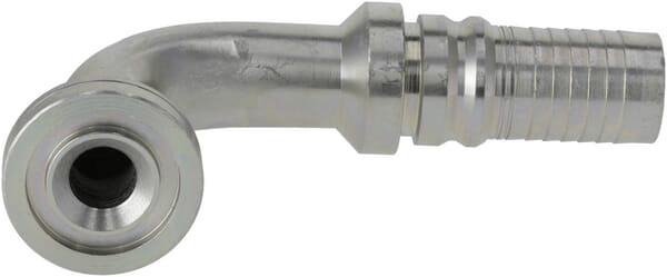 Pièces agricoles - Hydraulique - Raccord à sertir 4SH-DN25 avec flasque ø41,3 mm 90°