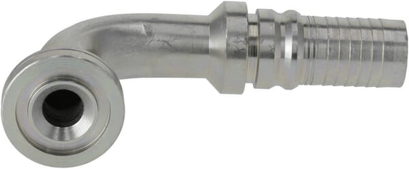Pièces agricoles - Hydraulique - Raccord à sertir 4SH-DN25 avec flasque ø41,3 mm 90°