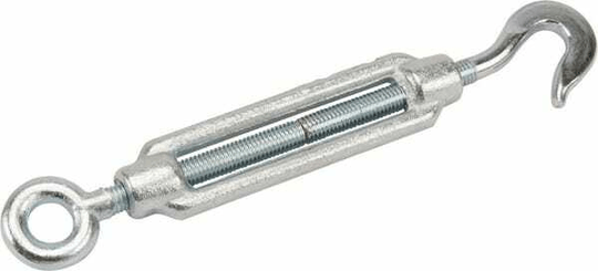 Pièces agricoles - Fasteners - Tendeur ouvert 1 oeillet 1 crochet M10