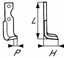 Pièces agricoles - Travail du sol - Lame de fraise g. Breviglieri