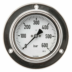 Pièces agricoles - Hydraulique - Manomètre Ø100 0-600bar ½"pan.
