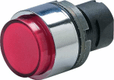Bouton poussoir lumineux rouge