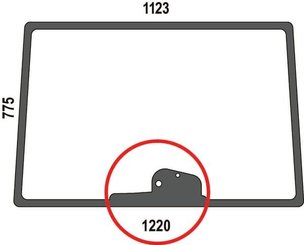 Pièces agricoles - Tracteur pièce adaptable - Pare-brise, partie haute