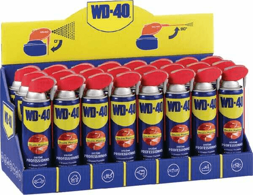 Chimie - Chimie divers - Présentoir WD40 multifonction 500ml (x 24pcs)