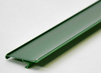 Pièces agricoles - Magasin - Rail porte-étiquettes 985 mm vert RAL6001