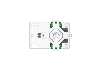 Materiels - Accessoires 20Kg-30Kg - POTEAU -4P- DE CONTENTION TREFLE 1D + 2 SURLOCK L.2.M SUR PLATINE