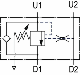Pièces agricoles - Hydraulique - Soupape d'équilibrage V1116 3/8 G5P4
