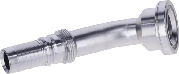 Pièces agricoles - Hydraulique - Raccord à sertir 4SH-DN25 avec flasque ø54,0 mm 45°