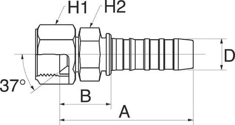 Pièces agricoles - Hydraulique - Racc. à sertir DN32-1"5/16 JIC