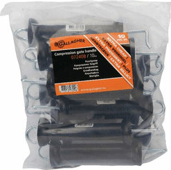 Pièces agricoles - Cloture,Jardin & Sylviculture - Poignée porte noire (10pcs.)