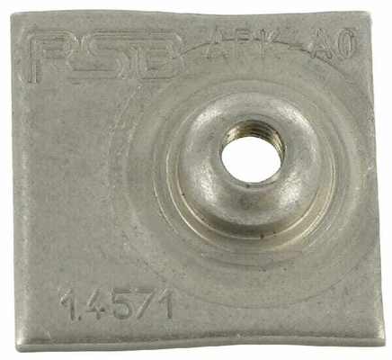 Pièces agricoles - Hydraulique - Plaque à souder simple inox GR.0