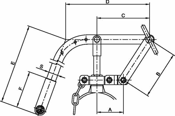 Pièces agricoles - Hydraulique - Levier pour vanne 4"+5"+6"