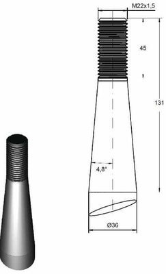 Pièces agricoles - Fenaison & élevage - Dent de silo M22 x 815