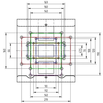 Pièces agricoles - Hydraulique - Wall holder 280x280x260 Stainless steel
