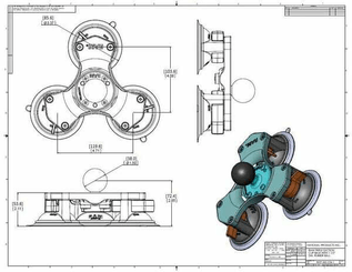 Pièces agricoles - Pièce Pulvérisateur - Support C 3 ventouses