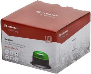 Pièces agricoles - Eclairage - Gyrophare LED, profil bas, 15 W, 12-24 V, vert, à visser, Ø 86 mm x 67 mm