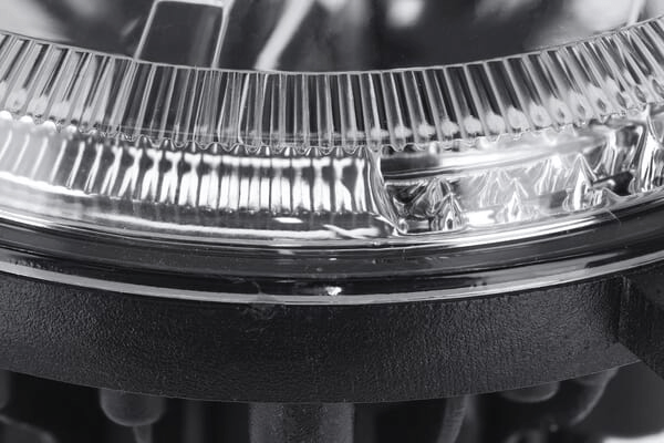 Pièces agricoles - Eclairage - Phares LED, 22/21 W, ronds, 9-36 V, Ø140 mm, feux de route/feux de croisement, connecteur H4, paire, Kramp
