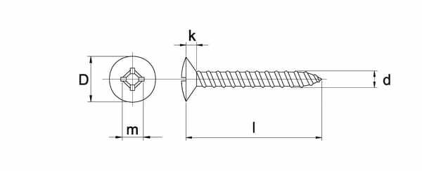 Pièces agricoles - Fasteners - Vis auto-perforante 5.5x25mm PZ3, DIN 7983C Kramp