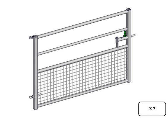 Materiels - Accessoires 100Kg-200Kg - PACK DE 7 PORTE HERBAGE SEMI-GRILLAGEE L.1.79M