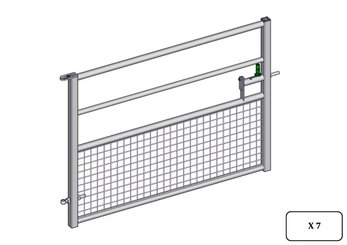 Materiels - Accessoires 100Kg-200Kg - PACK DE 7 PORTE HERBAGE SEMI-GRILLAGEE L.1.79M