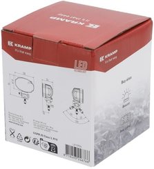 Pièces agricoles - Eclairage - Phare de travail LED, 20W, 3000lm, ovale, blanche, 100x54x93mm, Deutsch 2 broches, inondation, Kramp (boîte de 10 pièces)