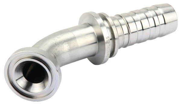 Pièces agricoles - Hydraulique - Racc. à sertir DN32+50,8 bride 45°