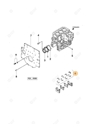 Pièces agricoles - Pieces moteur - COUSSINET DE PALIER Deutz-Fahr origine