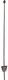 Poteau ovale en acier 107 cm avec isolateur supérieur 10 pcs