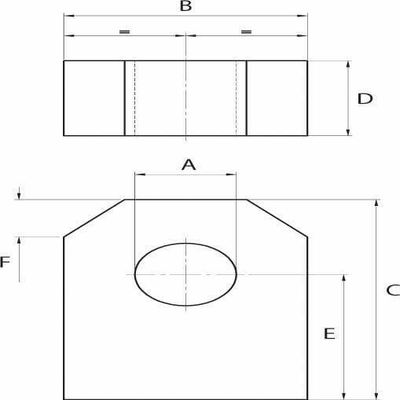 Pièces agricoles - Hydraulique - Bande fixation 70x50 - 100 - ø30