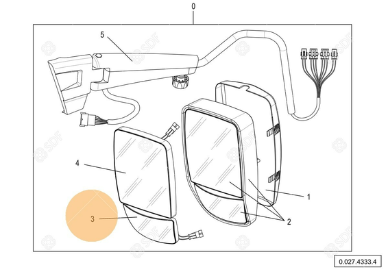 Pièces agricoles - Cabine et structure - miroir