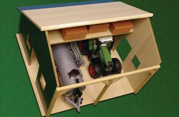 Loisirs - Jouets - Hangar en bois pour 2 tracteurs
