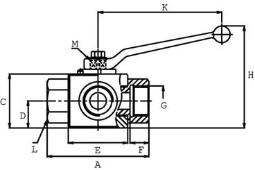 Pièces agricoles - Hydraulique - Robinet à boisseau sphérique 3/2-L - 3/8" BSP