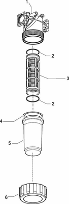 Pièces agricoles - Pièce Pulvérisateur - Filtre cpl. 150 l/min + fix.
