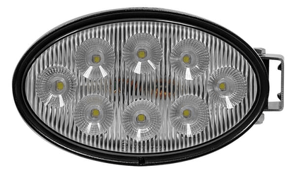 Pièces agricoles - Eclairage - Lampe de travail LED, 56 W, 5320 lm, ovale, blanc, 10/30 V, 160x100x74 mm, prise Deutsch, Wide flood, 8 LED Kramp
