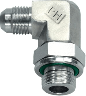 Pièces agricoles - Hydraulique - Coude 9/16" JIC x 1/4" BSP SS
