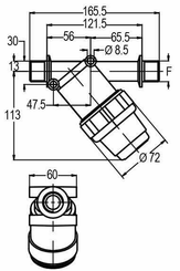 Pièces agricoles - Pièce Pulvérisateur - Filtre sous pression 3/4"M 100 l/min 50 mailles