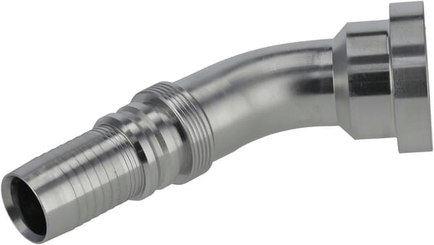 Pièces agricoles - Hydraulique - Raccord à sertir 4SH-DN32 bride Ø 63,5 mm 45°
