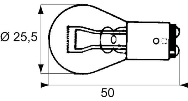 Pièces agricoles - Eclairage - Ampoule p21/5w 24v/21-5w