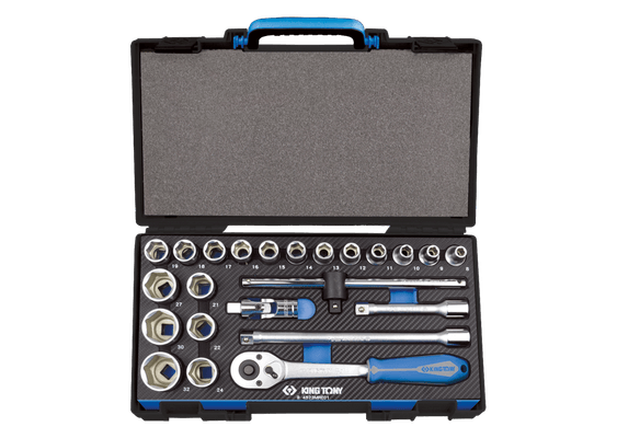 Outils - Outils divers - Coffret de douilles et accessoires1/2" 6 pans EVAWAVE - 23 pièces