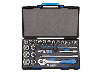 Outils - Outils divers - Coffret de douilles et accessoires1/2" 6 pans EVAWAVE - 23 pièces
