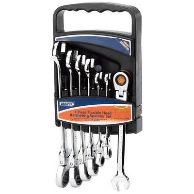 Pièces Quad & Motos - Outillage - Jeu 7 clés mixtes DRAPER cliquet articulé
