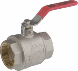 Pièces agricoles - Hydraulique - Vanne à bille BSP 2x femelle 1 1/2" + poignée SS