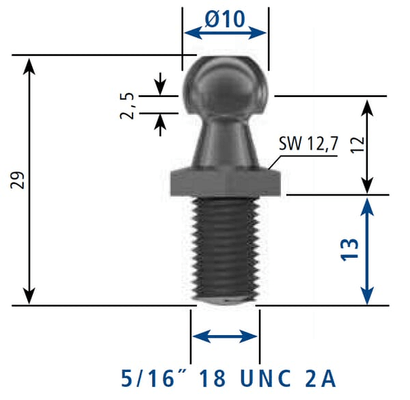 Pièces agricoles - Pièce divers - Boulon sphérique