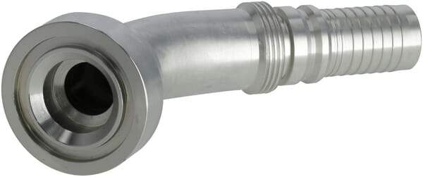 Pièces agricoles - Hydraulique - Raccord à sertir 4SH-DN25 avec flasque ø54,0 mm 45°