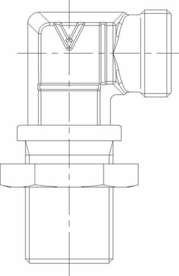 Pièces agricoles - Hydraulique - Coude passe cloison 10L